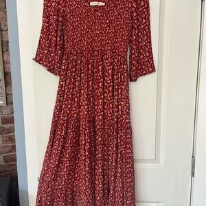 Christy Dawn Basil dress in Carmine Calico